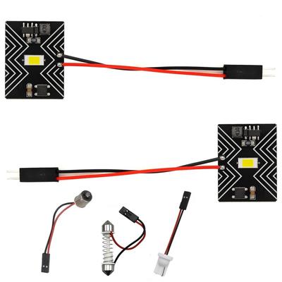 2 Pcs Panel 1 LED 12V W5W, T10, C5W, SV8.5, BA9S, T4W CANBUS 950lm White Strong Off-Road