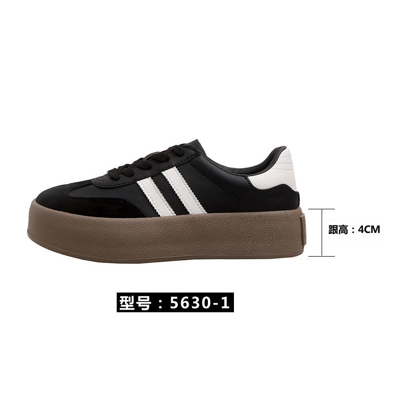 Retro German training shoes women's spring new sports and leisure board shoes women's thick soles increase in height