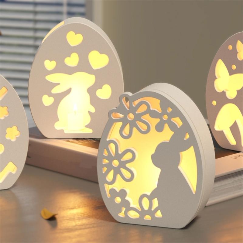 Hollowed Bunnies Silicone Candle Holder Molds for Making Tealight Holder Candle Stand Home Decoration Epoxy Resin Molds