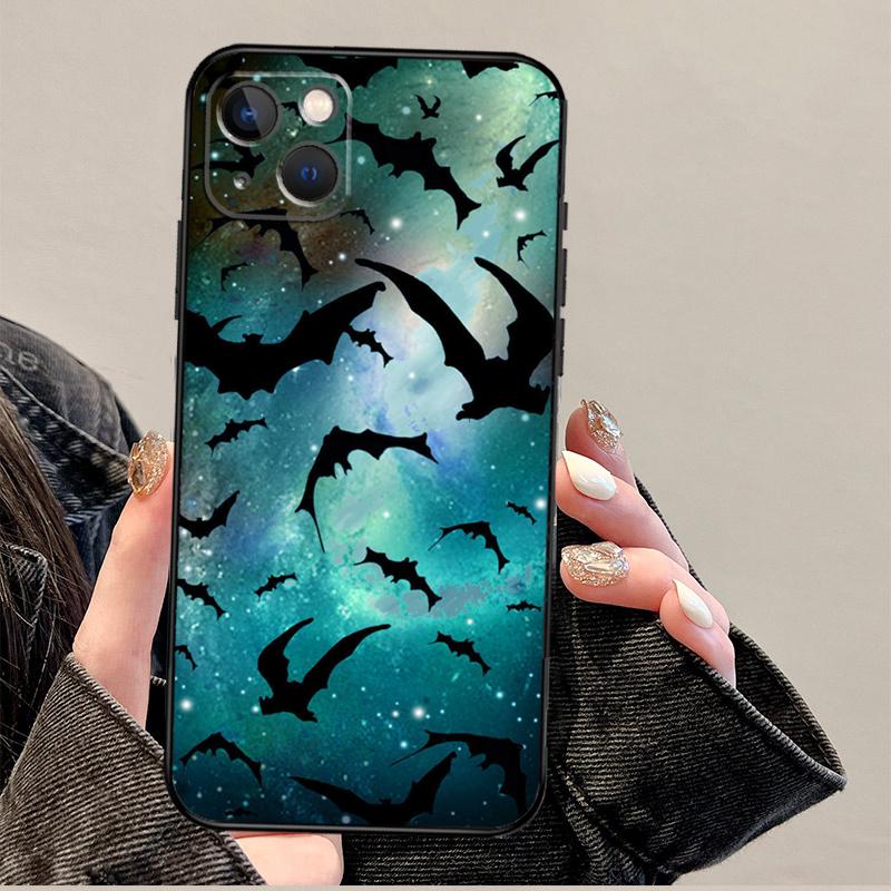 

Vampire Bats Full Moon Halloween Phone Case For iPhone 17 Pro Max 14 11 15 16 Pro Max 13 12 mini 16 Plus 16e 17 Air Cover iPhone 15Pro MAX