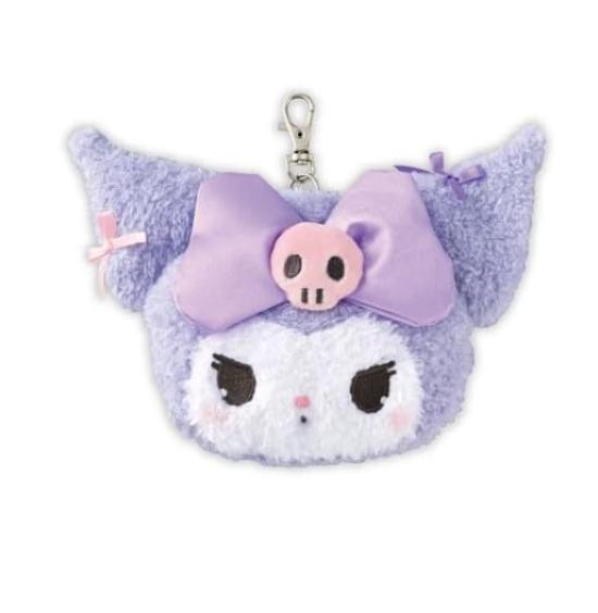 Sanrio Plush Pass Case Kuromi with a Runrun Ribbon -