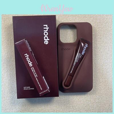 Rhode Lip Gloss Silicone Phone Case Set For Iphone16 With Shockproof And Stand Function