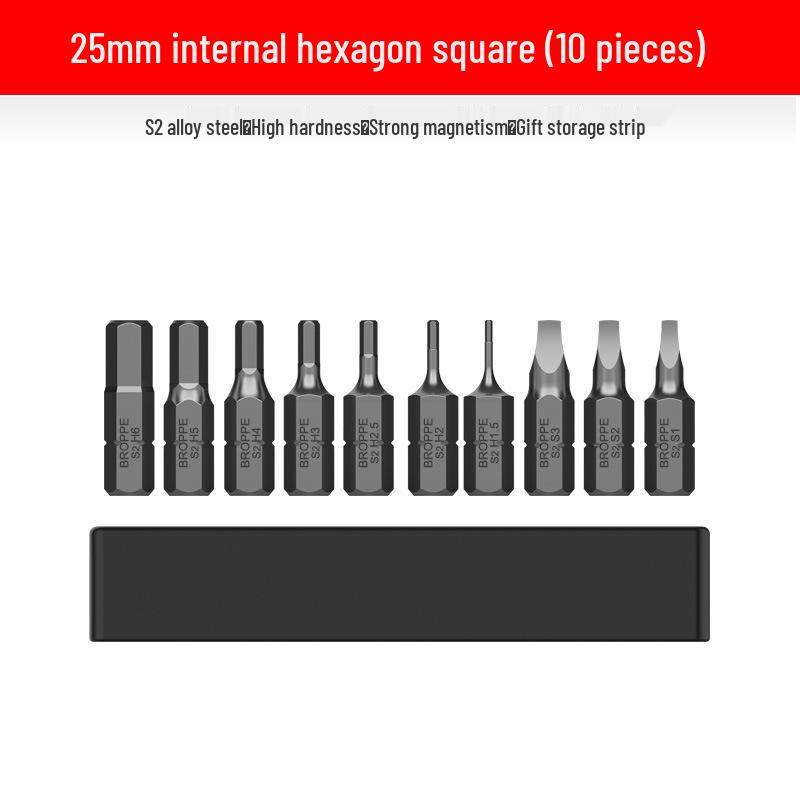 Compact Electric Screwdriver Bit Set: Phillips, Slotted, Torx, Hex, Strong Magnetic Power Drill, S2 Magnetic Bits.
