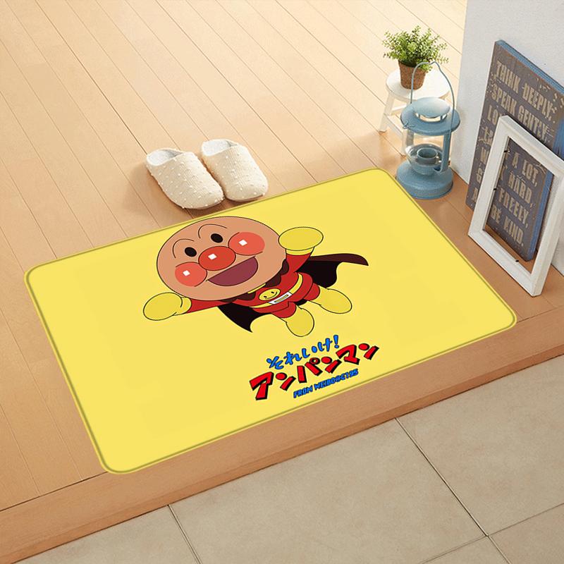 Foot Rug Welcome Floor Mat for Entryway Anpanman Cartoon Bathroom Hallway Carpet Kitchen Water Absorbed Rugs Fluffy Home Decor