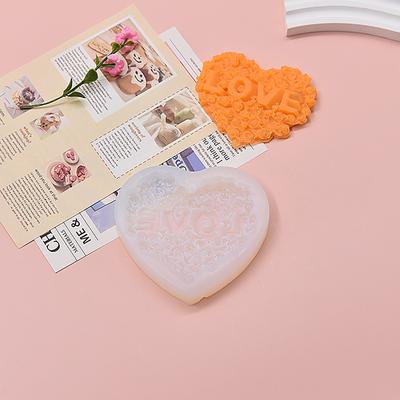 1Pc Rose Herz Form Silikon Form Diy Liebe Blume Kerze Gips, Der Werkzeug Schokolade Eis Form Dekor Valentinstag geschenke