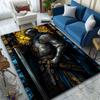 1PC Knight In Armor Portrait Print Carpet Rug for Living Room Bedroom Sofa Doormat Home Decor Non-slip Floor Mat