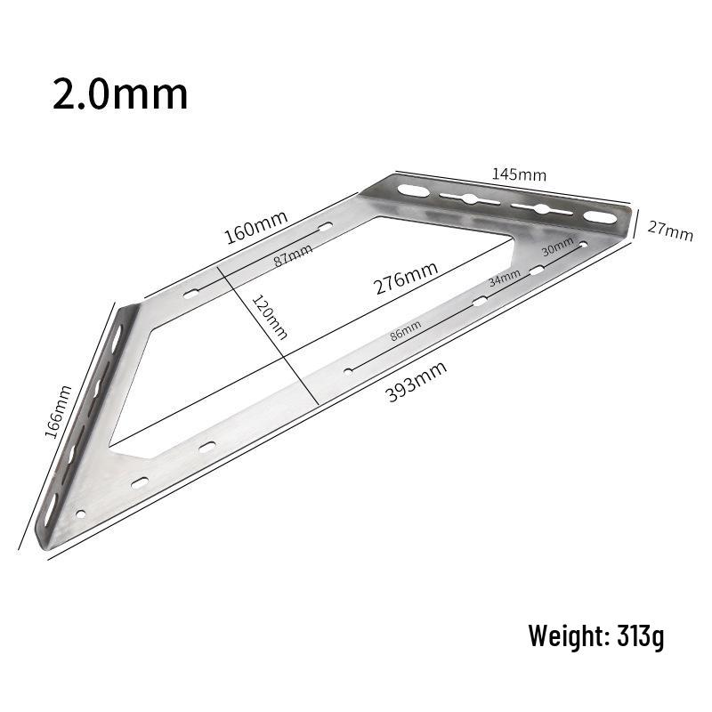 Durable Stainless Steel Multi-Angle Triangle Support Bracket Connector