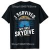 Erster Fallschirmsprung Lustiger Fallschirmsprung Fallschirm Sky Diving T-Shirt Unisex Kleidung T-Shirt Baumwolle Kurzarm Übergroß Lockeres T-Shirt Oberteile