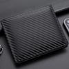Slim Carbon Fiber Wallet for Men Compact Card Holder with Zipper Change Pouch Organizer