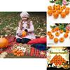 12pcs Artificial Mini Foam Pumpkin Simulation Props Perfect For Halloween Party Decoration