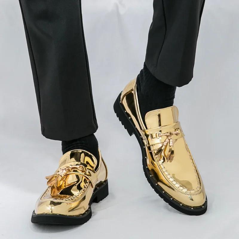 Fashion High Quality Leather Mens Loafers Moccasins Shoes Stylish Designer Man Casual Flats Handmade Formal Slip on Male Boat Footwear