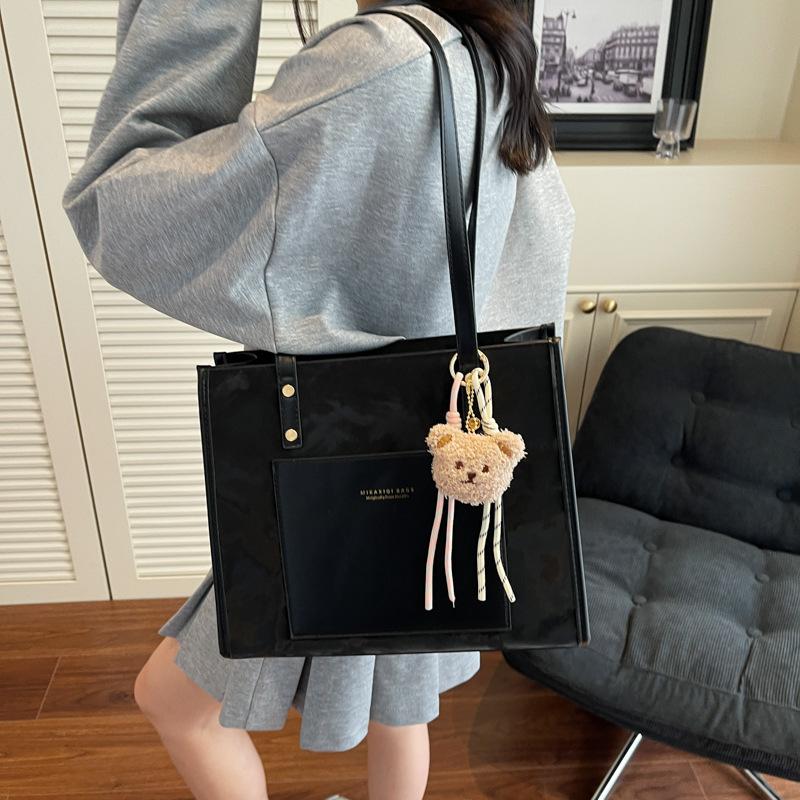 Fashion Large-capacity Tote Bag Women's New Commuter Color Contrasting Splicing Shoulder Bag