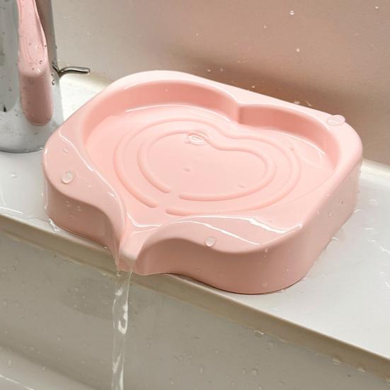 Soap Box Holder with Quick Drain Design Anti-Slip Base Functional Soap Holder Plastic Soap Dish Bathroom Decor