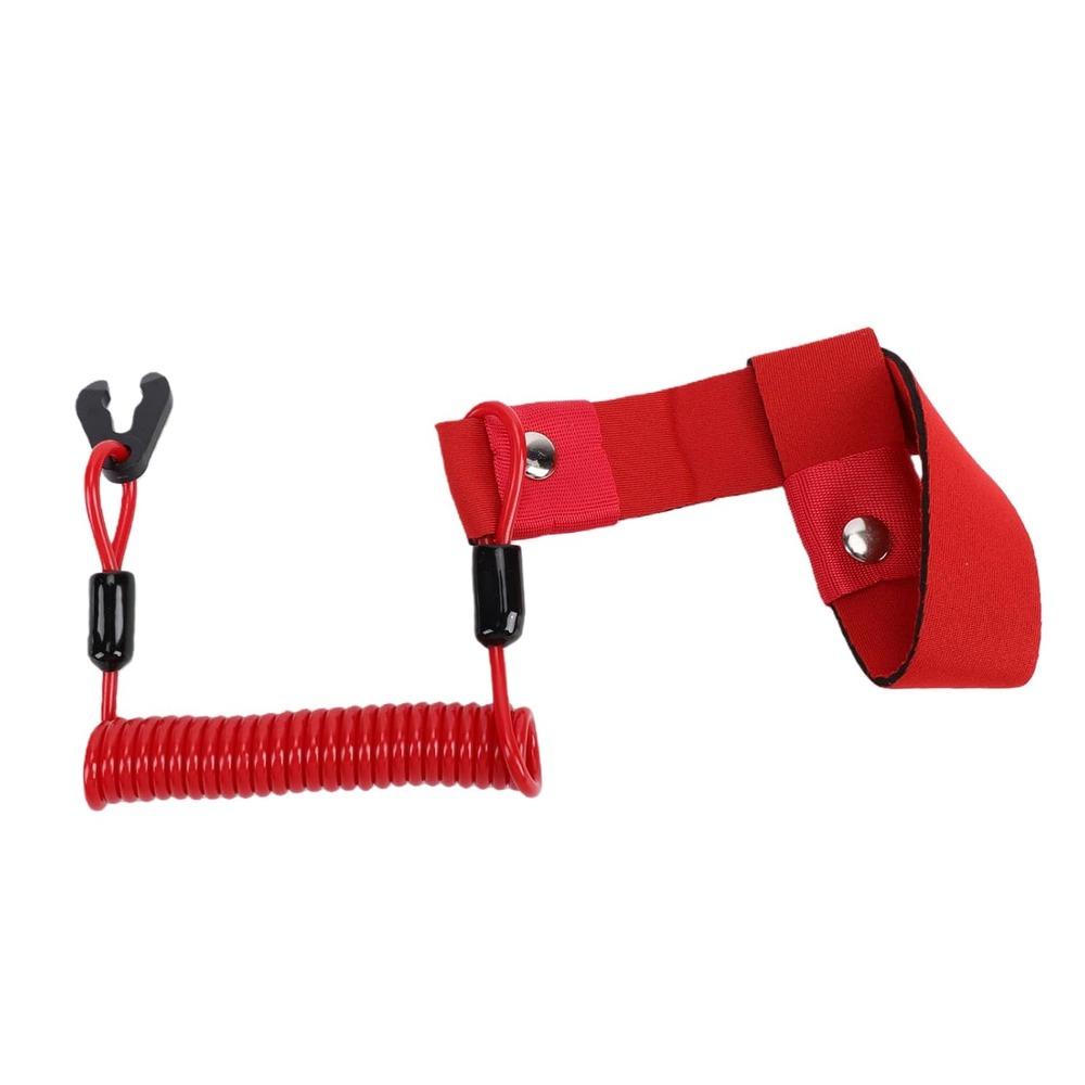 Red Engine Cutoff Lanyard Woven Strap Start Stop Safety Lanyard  Emergency Stop