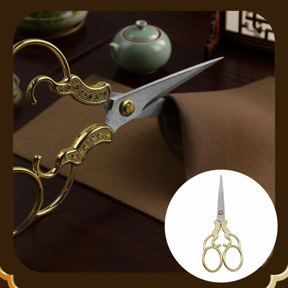 Zinc Zinc Zinc Alloy Embroidery Scissors Vintage Embroidery Needlework Tools Craft Tailor Scissor  Art Work