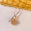 X6HE 2 Pcs Birth Stone Heart Necklace Girls Diamond Castle Necklace for Teen Girls