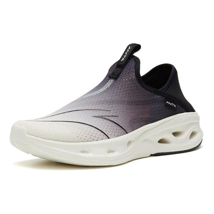 Anta Soft Sole Quick Dry Fitness Breathable Lightweight Low Top Casual Shoes Women Shoes Black White 922327775-3