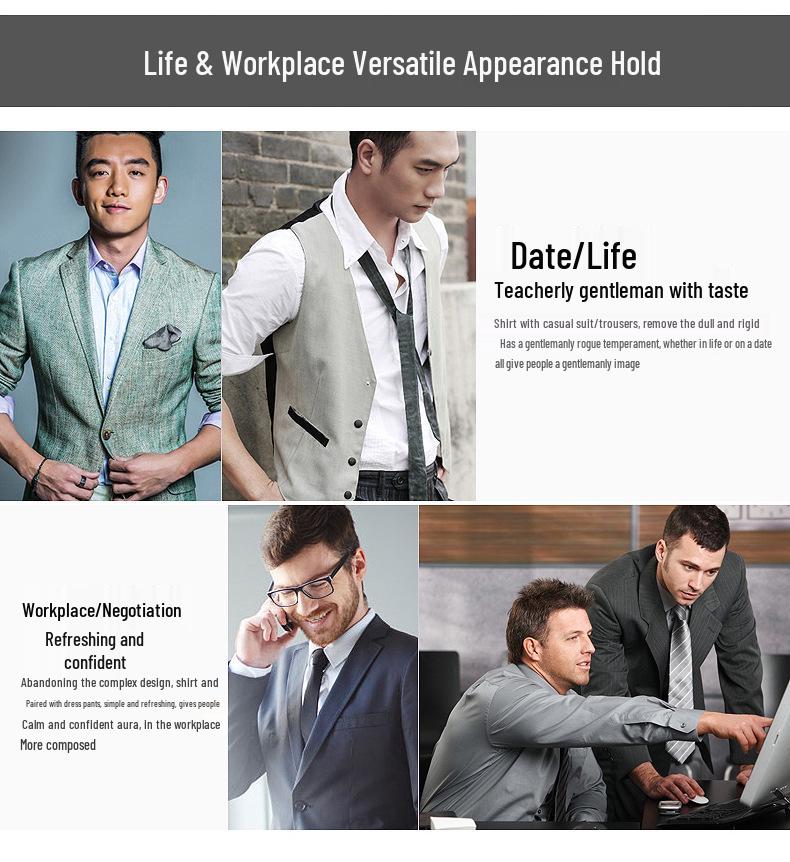 Herren Frühling Weiße Hemden - Lang-/Kurzarm, Gesticktes Logo, Professionelle Geschäftskleidung, 40% Baumwolle Einfarbig Arbeitskleidung