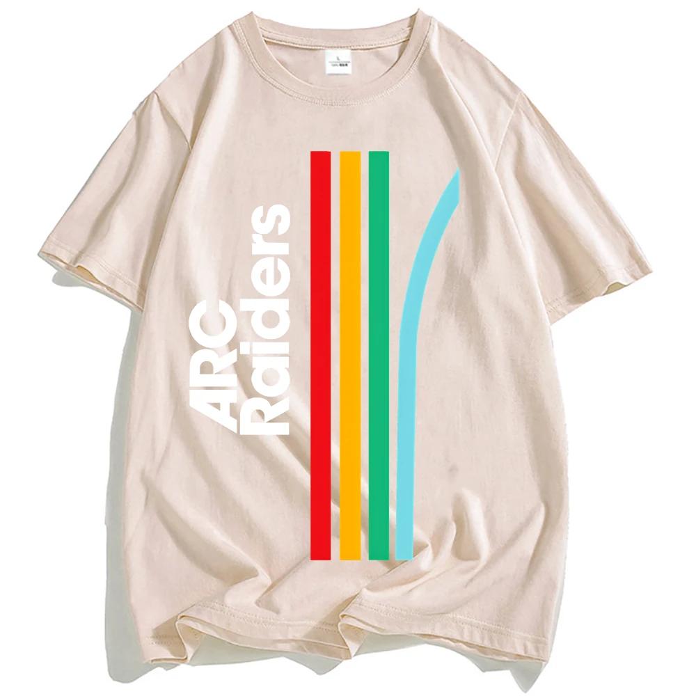 Hot Game ARC Raiders Rainbow Graphic Tshirts Cotton Fashion Loose Men Women Tshirt Unisex Streetwear Oneck Casual Male Tees
