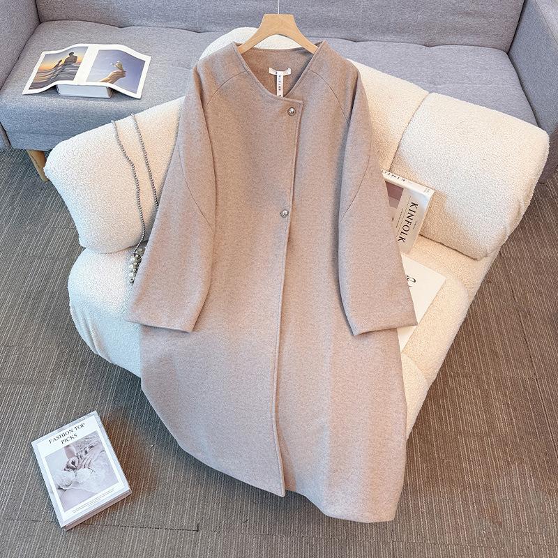 

Новое женское зимнее шерстяное пальто большого размера с модным и высококлассным видом 6XL хаки