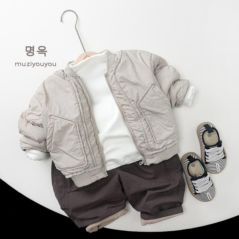 Kids Thick Fleece Warm Loose Casual Wide Leg Pants For Boys And Girls