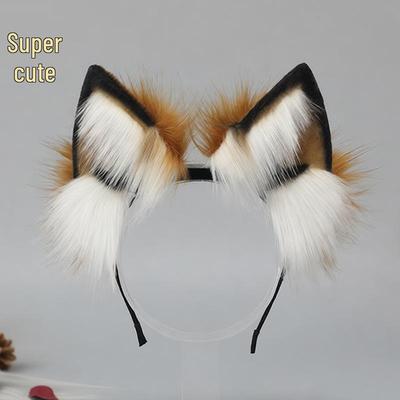 Bandeau Oreilles de Renard en Peluche Rechargeable et Amovible - Coiffe Électrique Détachable pour Cosplay