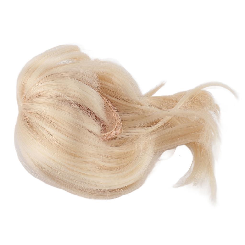 Doll Short Straight Wig Soft Comfortable Realistic 1 4 Doll Wigs Synthetic Hair for 18.5‑21cm Head Circumference Cream