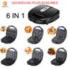 Macchina per la colazione versatile: Piastre Intercambiabili per Toast, Waffle, Ciambelle e Sandwich con Riscaldamento Superiore e Inferiore