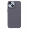For iPhone 15 Case Leather+PC Anti-Scratch Phone Case Metal Lens Frame