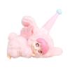 1Pcs Lying Posture Pajama Angel Plush Pendant Cute Fluffy Vinyl Doll Figure Collectible Anti-Lost Furry Doll Key Chain Kids Gift