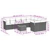 Vidaxl 10-Cz. Garden Lounge Set, Cushions Black Rattan Pe