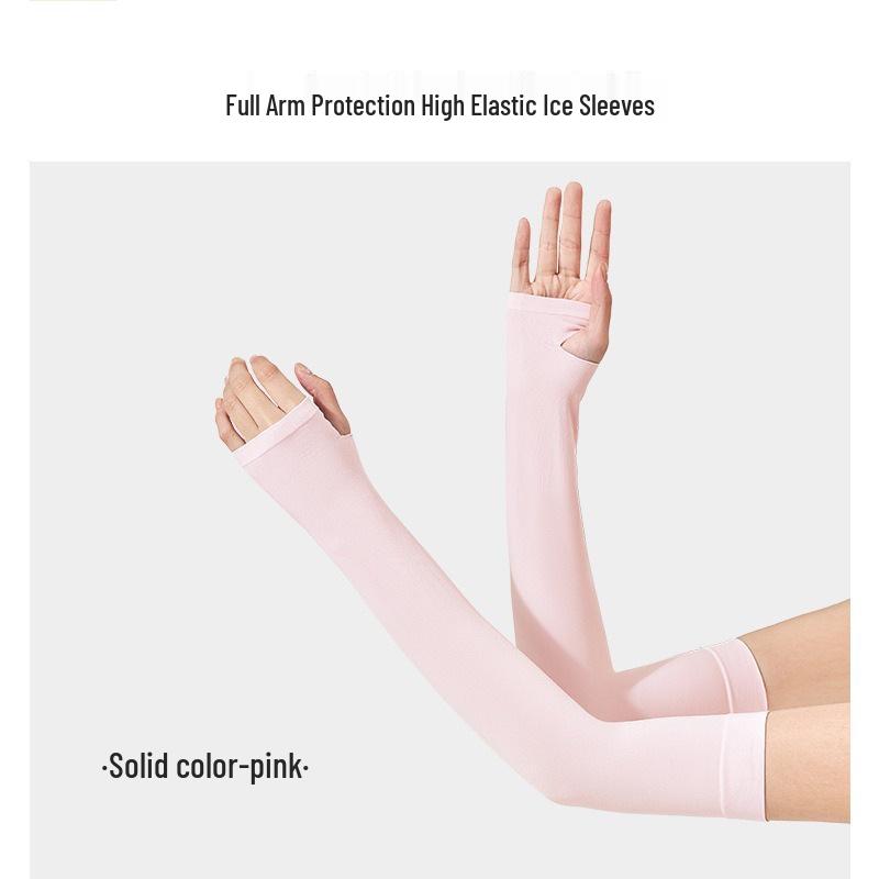 Ice Silk Sun Protection Arm Sleeves for Men & Women - Trendy, Anti-UV Summer Driving Sleeve