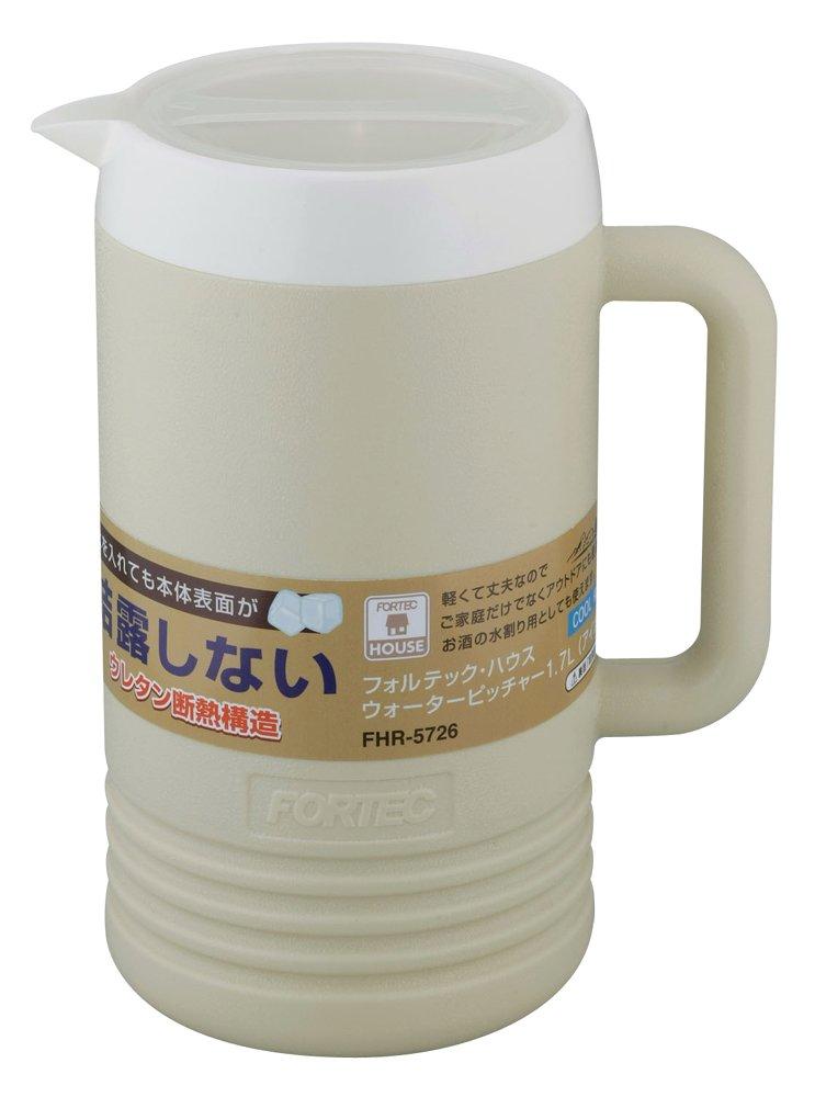 Кувшин для воды Wahei Freiz Fortec House, 1,7 л, цвет слоновой кости, изоляция из жесткого пенополиуретана, только для холодных напитков, FHR-5726