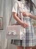 Portable messenger bag transparent versatile women's bag