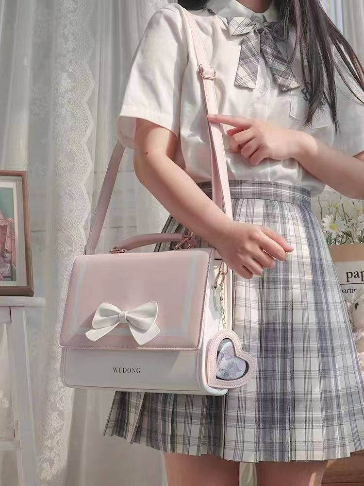 Portable messenger bag transparent versatile women's bag