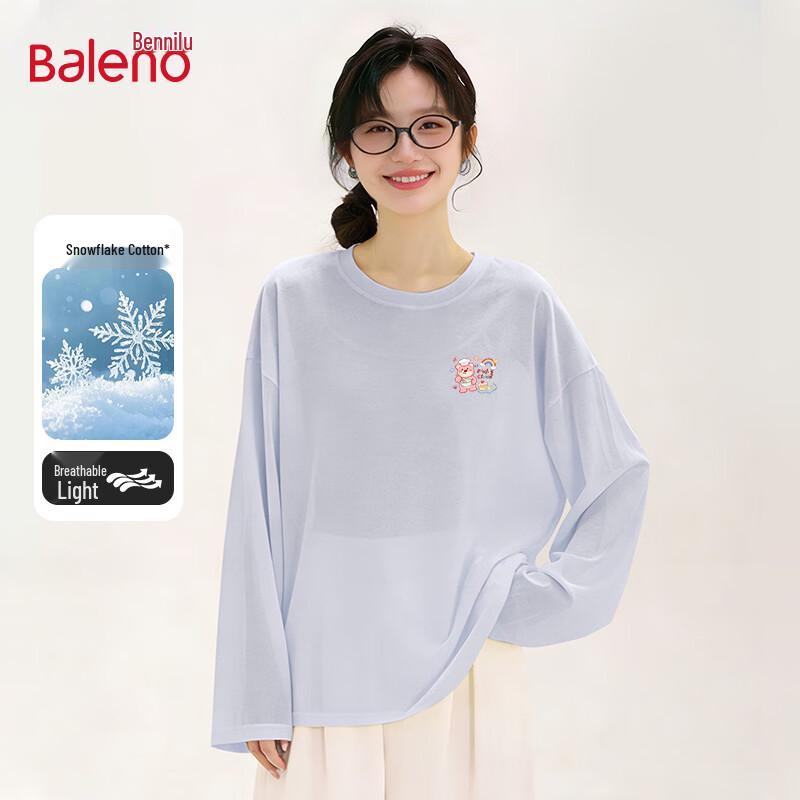 Baleno Women s Snowflake Cotton Lightweight Long-Sleeve T-Shirt M