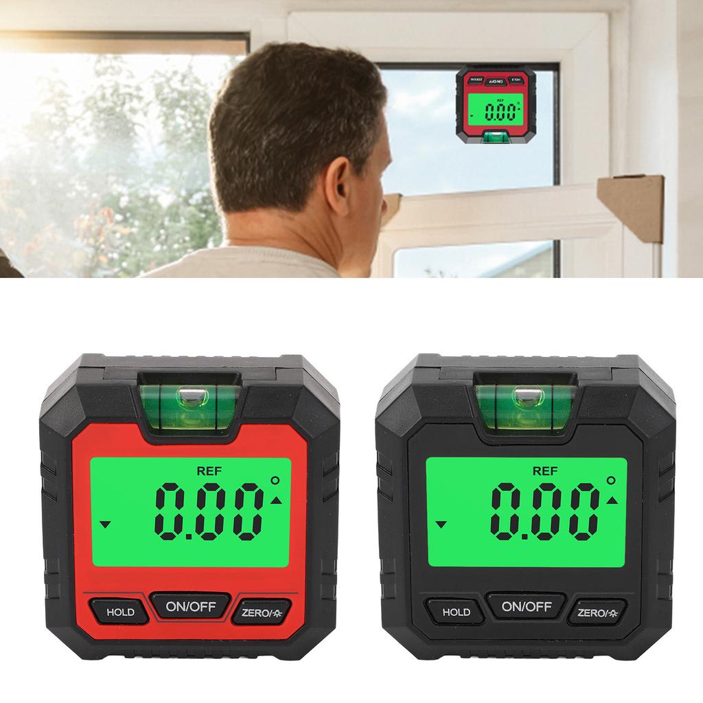 Digital Level Box Backlit LCD Display Magnetic Base 4 X 90° Mini Angle Gauge Meter Finder Protractor