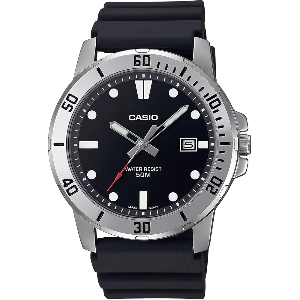 Casio Standard Analog Quartz Men s Watch MTP-VD01-1EV Military Black Overseas Model