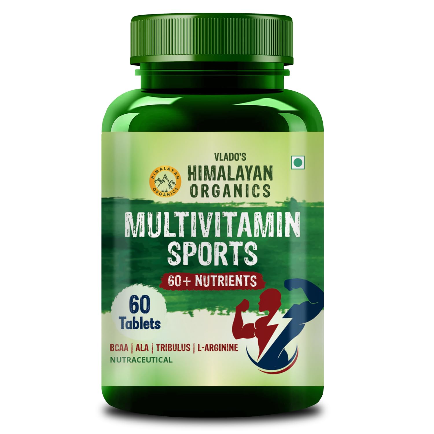 

Vlado s Himalayan Organics Multivitamin Sports Supplement 60 Veg Tablets for Brain Eye Muscle Joint Care