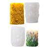 Flower Cylinder Silicones Mould Ornament Molds Carving Pattern Wavy Candle Molds Casting Mould Craft Supplies