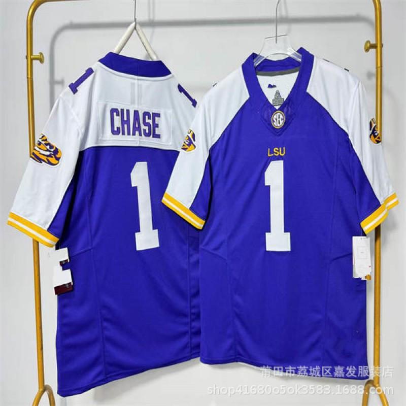 LSU Tigers NCAA College Football Practice Jersey Mens Cotton Sportswear Rugby Fan Wear Fall