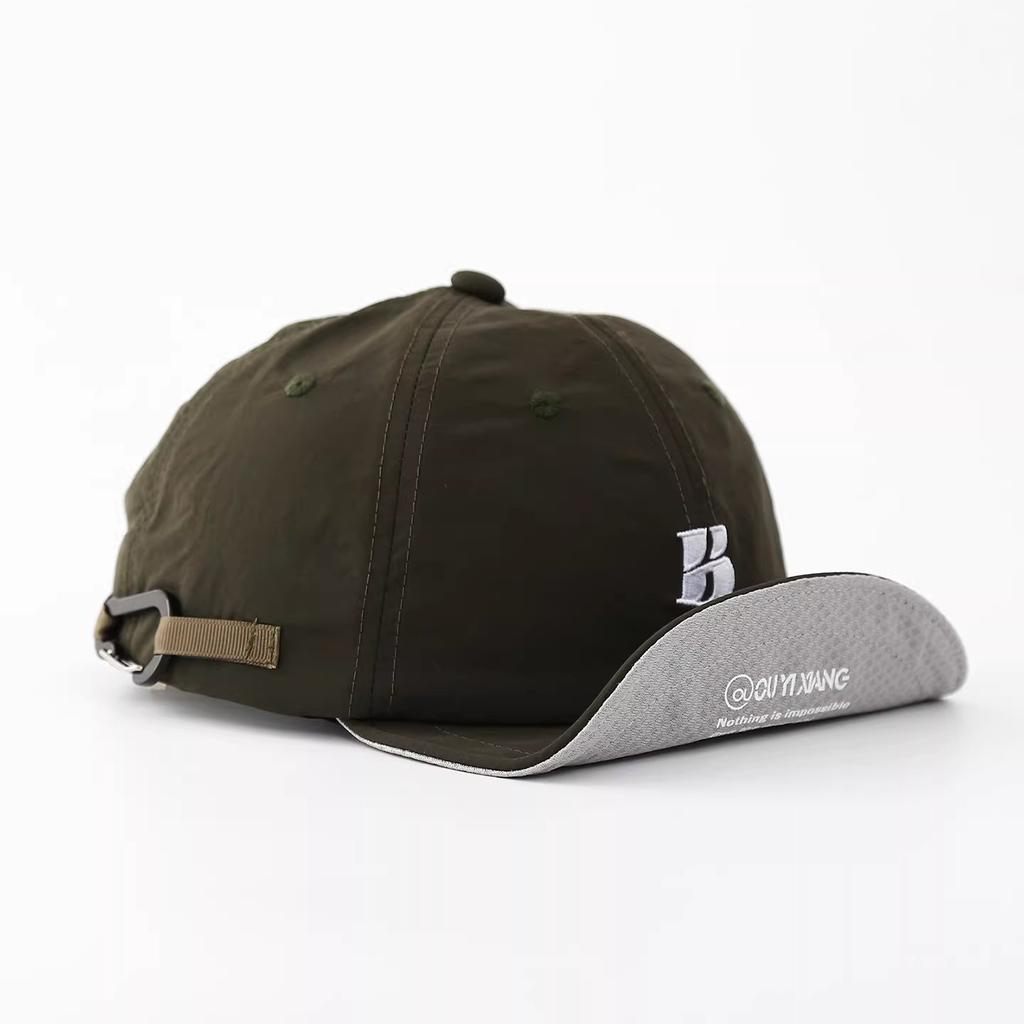 American-style soft-brimmed baseball cap with a B-letter design, suitable for workwear and casual wear in spring and summer
