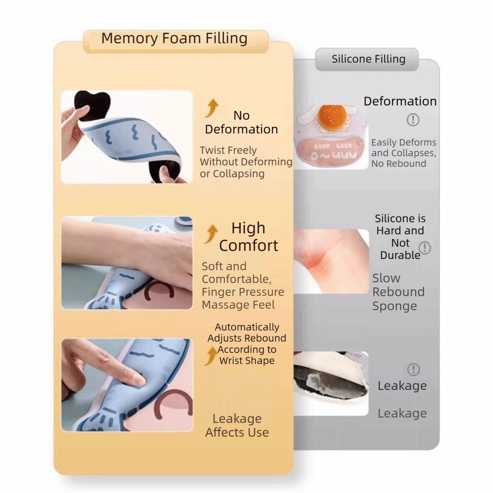 Creative Cartoon Mouse Pad Soft Keyboard Pad Cute Wristband Mouse Mat  Computer Accessories