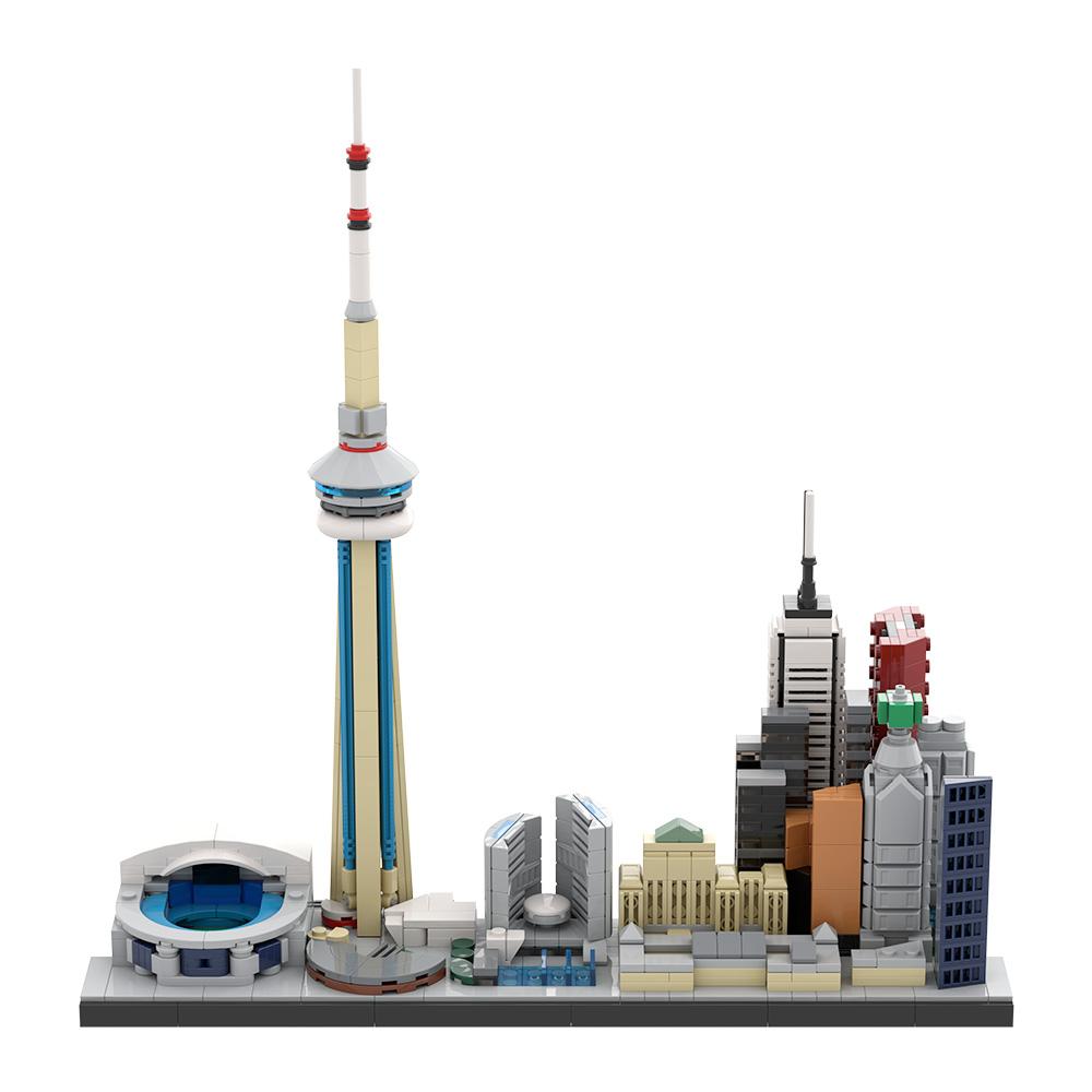 Professional Fishing Unisex Gobricks Moc-220320 City Of Toronto Skyline Building Blocks Educational Assembly Toys Gifts
