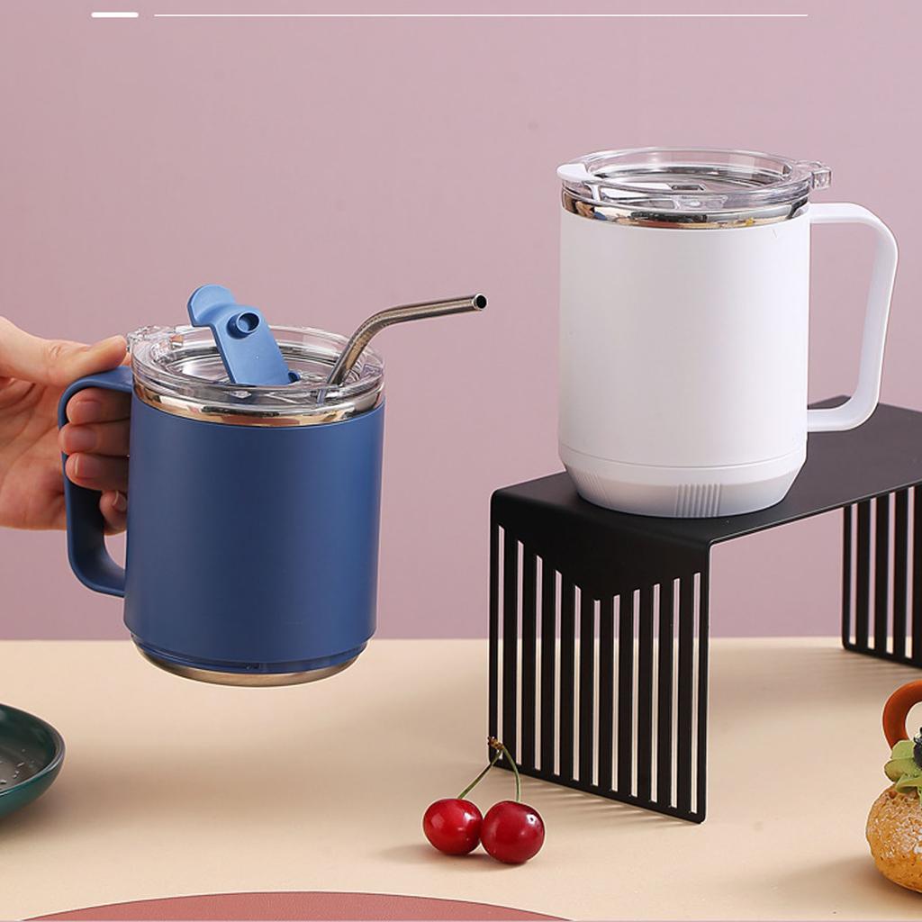 Kaffeebecher 460ml 304 Edelstahl-Innenfutter Auslaufsicher Elegant Tragbarer Becher für Outdoor-Aktivitäten