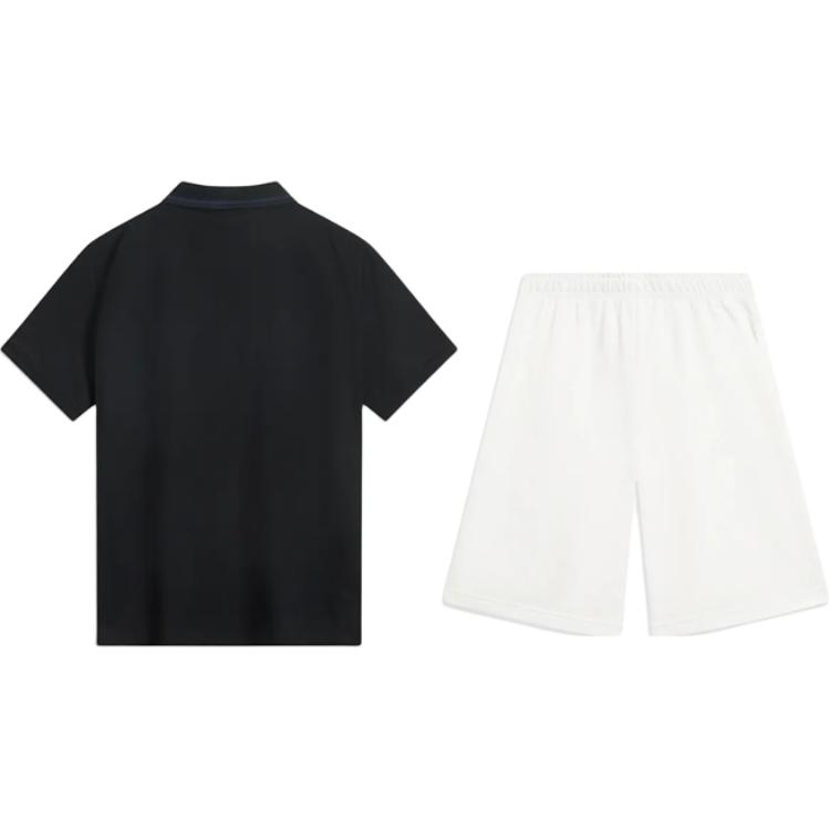 Li-Ning Simple Life Comfortable Breathable Short Sleeve Polo Shirt Casual Sports Suit Unisex Sportswear APLV063-2+AKST593-7