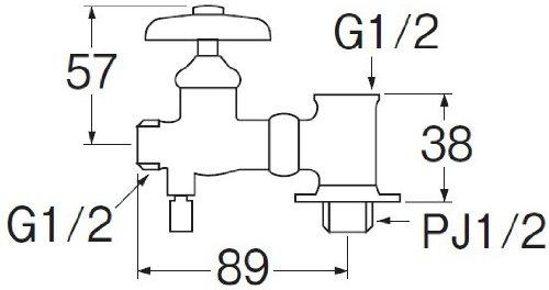 SANEI Water Drain Branch Valve for Cold Regions B24K-13
