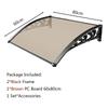 Awning Canopy Aluminum Alloy PC Board Canopy Rain and UV Protection Large Sink  Silent Eaves Awning Pergola Aluminium