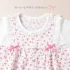 de Relaxed Jersey Small Floral Pattern All Dress All Snap Baby Hospital Floral Small [Cream Coco] Two-Way [Crotch Replacement/2way] 3/4 Sleeves, 3/4
