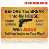 Funny Metal Tin Sign Vintage Wall Art Decor Jesus Home Blessing